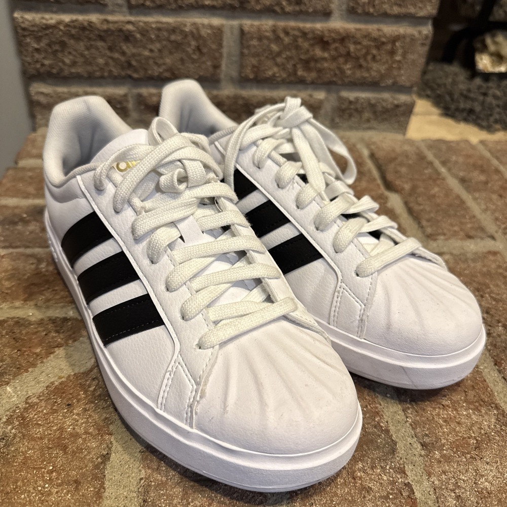 adidas Streettalk Cloud White Core Black Gold Metallic JP8275 MEN'S 6 WOMS 8 407